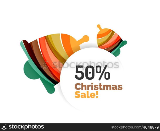 Christmas banner design. Christmas banner design with blank space for promo text. Vector illustration