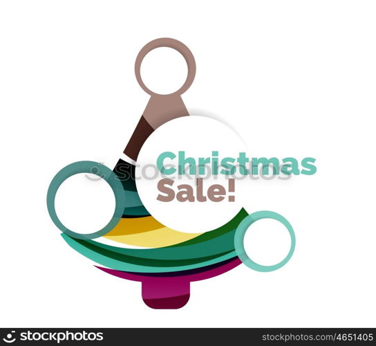 Christmas banner design. Christmas banner design with blank space for promo text. Vector illustration