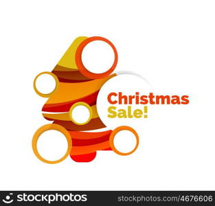 Christmas banner design. Christmas banner design with blank space for promo text. Vector illustration