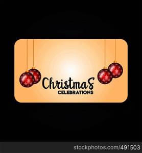 Christmas Banner with Elegant Decoration. Vector EPS10 Abstract Template background