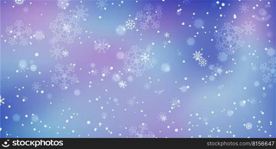 Christmas banner with fir tree, santa, reindeer, forest and night northern lights sky. Christmas landscape on a northern lights background. Festive design for the winter holidays, events, discounts, and sales. Vector illustration.