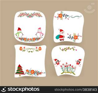 Christmas banners, holiday graphic symbol