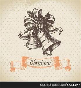 Christmas bell. Hand drawn illustration