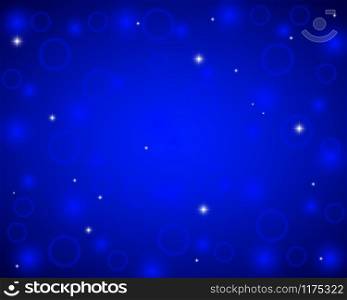Christmas blue shiny background with snowflakes and lens flare.. Christmas blue shiny background with snowflakes and stars