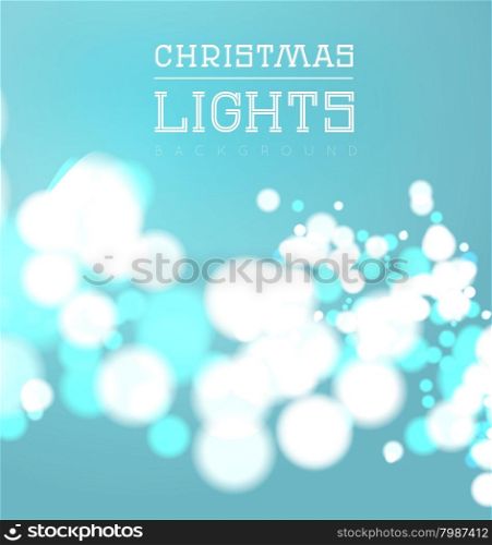 Christmas bokeh light. . Christmas bokeh light. Vector illustration on light blue background