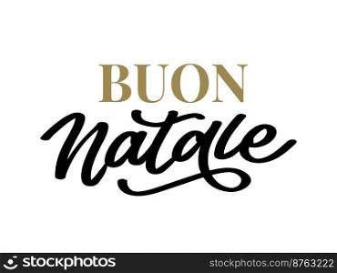 Christmas,Buon Natale greeting card.Handwriting red lettering in italian.Holiday lettering.New year template.Vintage vector,typography. Christmas,Buon Natale greeting card.Handwriting lettering in italian.Holiday lettering.New year template.Vintage vector,typography design.