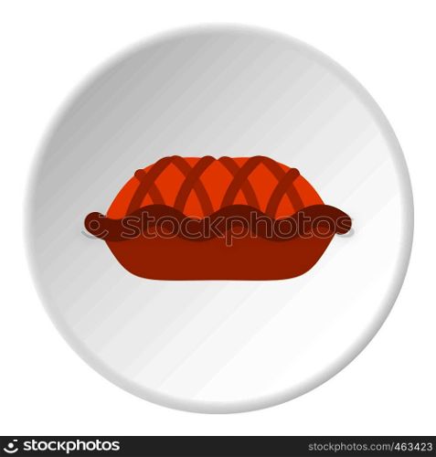 Christmas cake icon in flat circle isolated vector illustration for web. Christmas cake icon circle