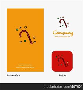 Christmas candy Company Logo App Icon and Splash Page Design. Creative Business App Design Elements