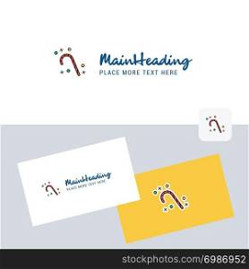 Christmas candy vector logotype with business card template. Elegant corporate identity. - Vector