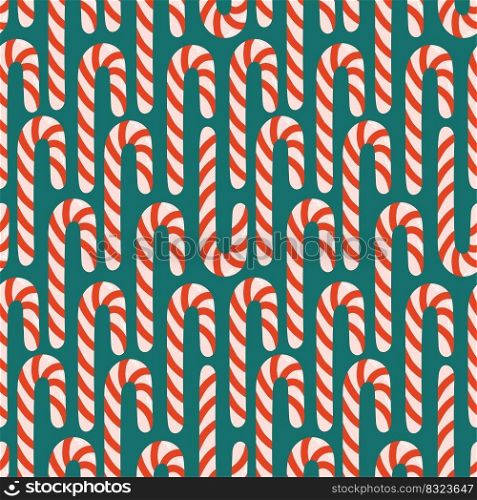Christmas cane seamless pattern simple flat design vector illustration