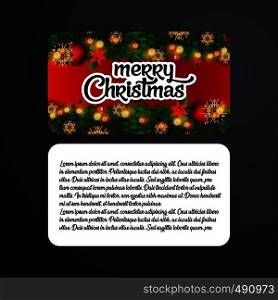 Christmas card design with elegant design and dark background vector. Vector EPS10 Abstract Template background