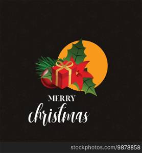 Christmas card design with elegant design and dark background vector. Vector EPS10 Abstract Template background