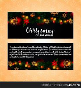 Christmas card design with elegant design and light golden background vector. Vector EPS10 Abstract Template background