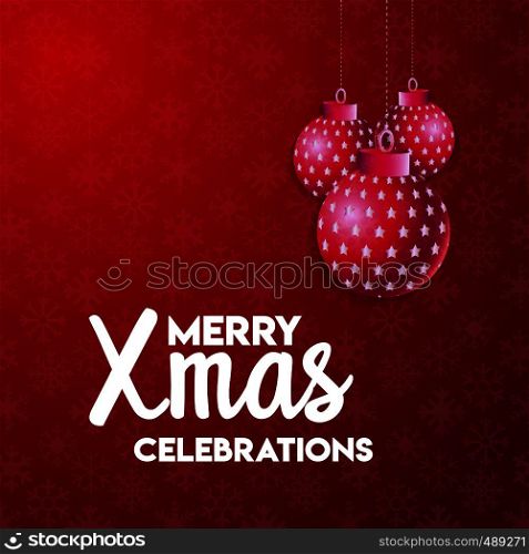 Christmas card design with elegant design and red background vector. Vector EPS10 Abstract Template background