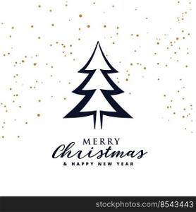 christmas card greeting with tree design vector. christmas card greeting with tree design