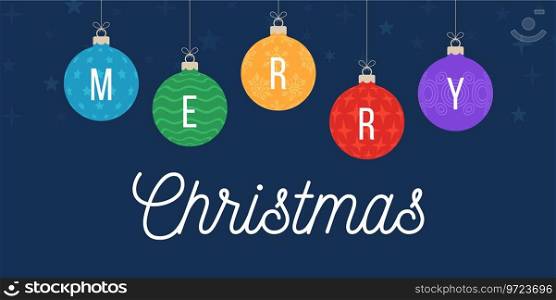 Christmas card retro style new year banner Vector Image