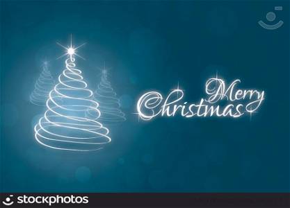 Christmas Card Template with abstract Christmas Tree