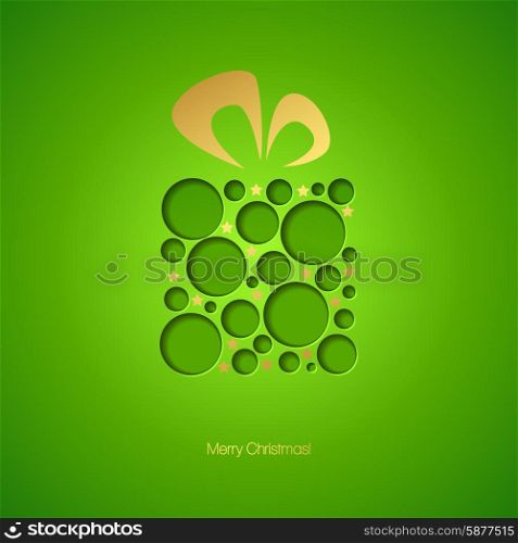 Christmas card with a gift. Vector illustration EPS 10. Christmas card with a gift. Vector illustration