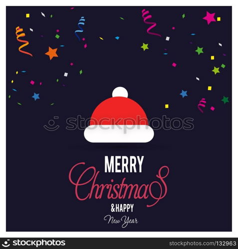 Christmas card with creative design and typography vector