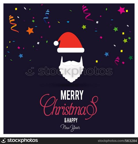 Christmas card with creative design and typography vector