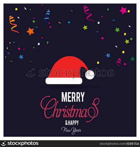 Christmas card with creative design and typography vector