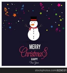 Christmas card with creative design and typography vector