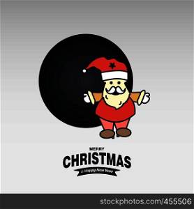 Christmas card with creative elegant design and light background vector