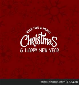 Christmas card with creative elegant design and red background vector