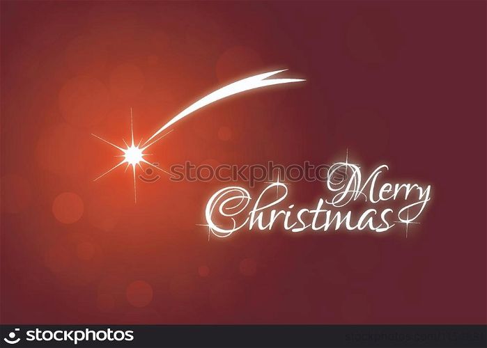 Christmas Card with falling Star