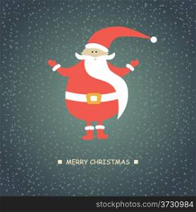 Christmas card with Santa Klaus