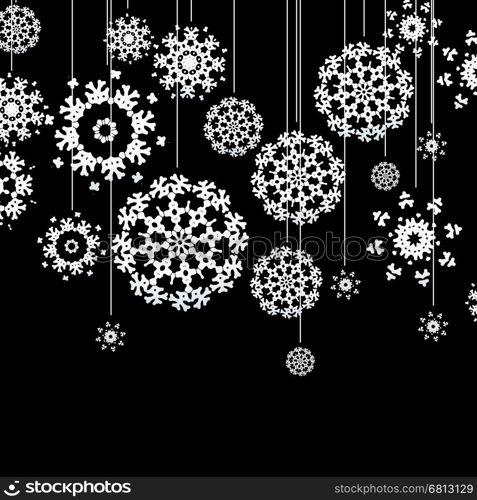 Christmas card with snowflakes. + EPS10 vector file