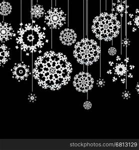 Christmas card with snowflakes. + EPS10 vector file