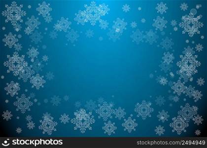 Christmas Card with Snowflakes. Vector Illustration.