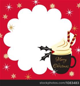 Christmas coffee background. Use for greeting card or invitation.
