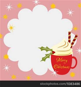 Christmas coffee background. Use for greeting card or invitation.