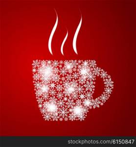 Christmas Coffee Cup Background Vector Illustration EPS10. Christmas Coffee Cup Background Vector Illustration