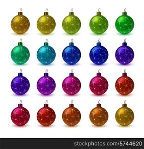Christmas colorful balls