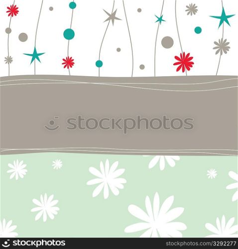 Christmas colorful card with shepes. Vector illustration