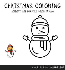 Christmas Coloring Actvity Book For Kids Below 3 Years