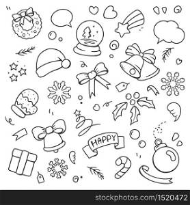 Christmas cute doodle. Vector illustration