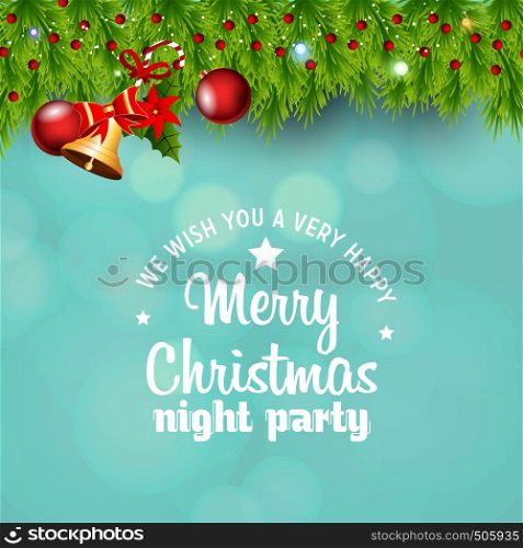 Christmas Decoration Bokeh Background. Vector EPS10 Abstract Template background
