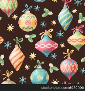Christmas decoration seamless pattern for fabric, textile, wrapping paper
