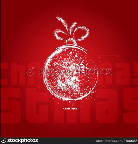 Christmas decoration stylized ball.