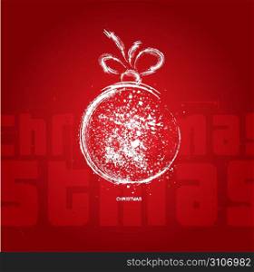 Christmas decoration stylized ball.