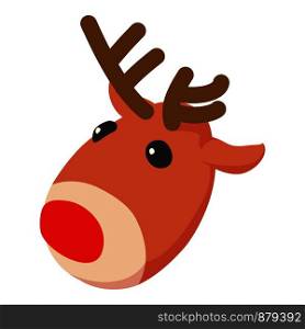 Christmas deer icon. Isometric illustration of christmas deer vector icon for web. Christmas deer icon, isometric 3d style