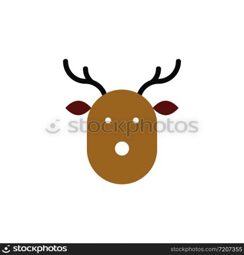 Christmas deer icon simple design. Vector eps10