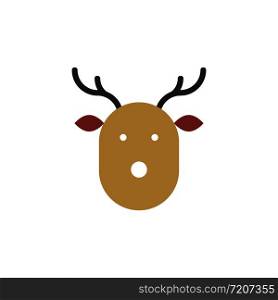 Christmas deer icon simple design. Vector eps10