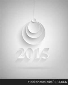 Christmas Design Background With Abstract Ball, Number Year 2015