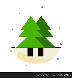 Christmas, Eco, Environment, Green, Merry Abstract Flat Color Icon Template