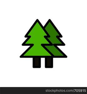 Christmas, Eco, Environment, Green, Merry Flat Color Icon. Vector icon banner Template